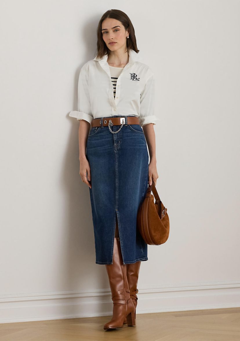 Denim Midi Skirt