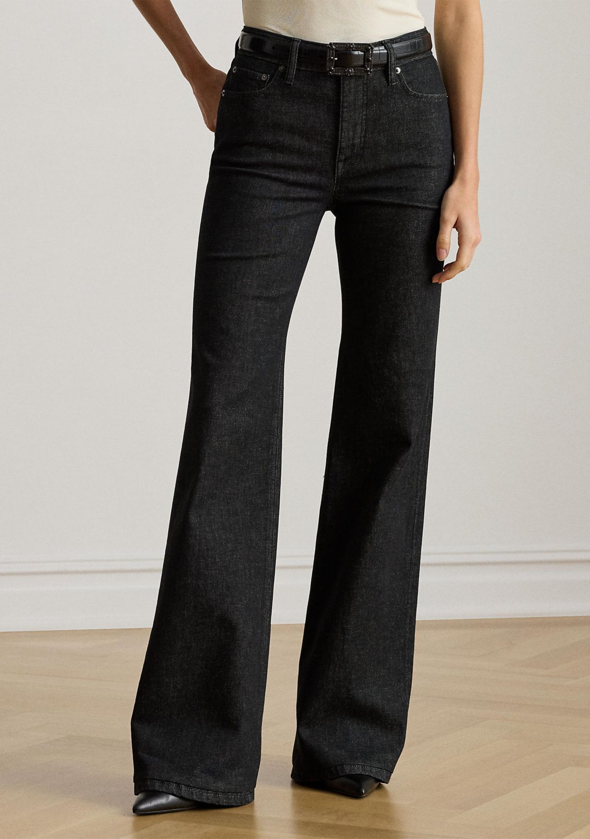 Womens High-Rise Flare Jeans