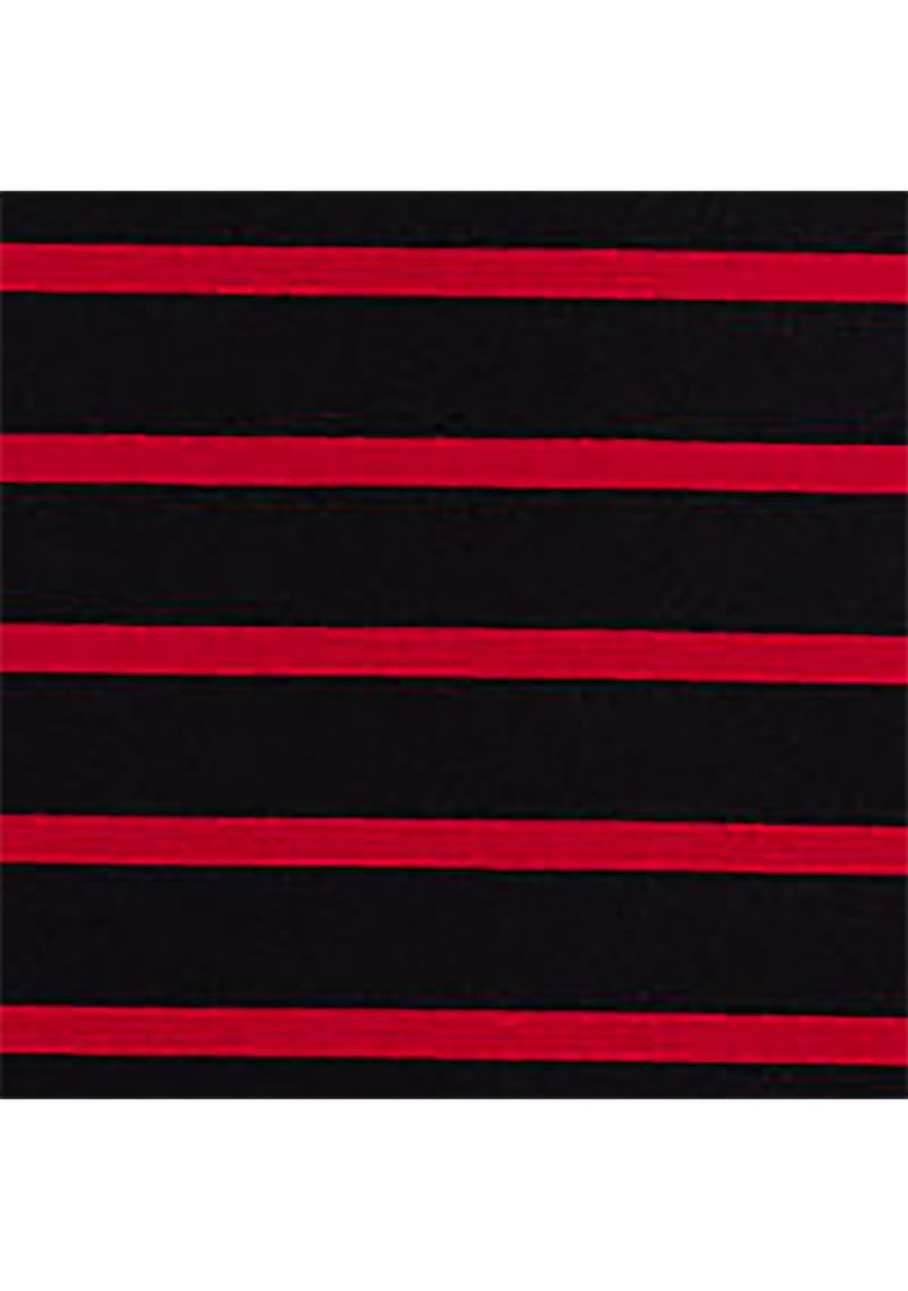 Womens Striped Stretch Cotton Midi Dress