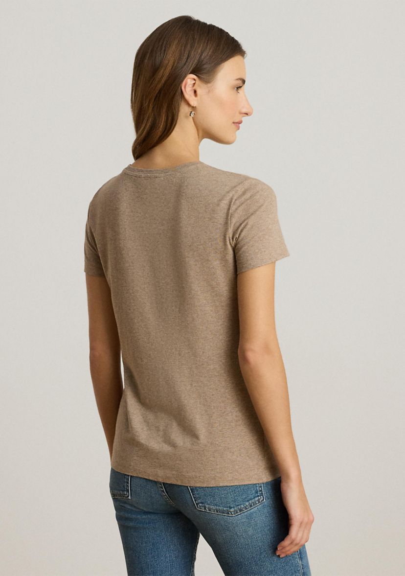 Womens Beaded-Crest Cotton Jersey Tee