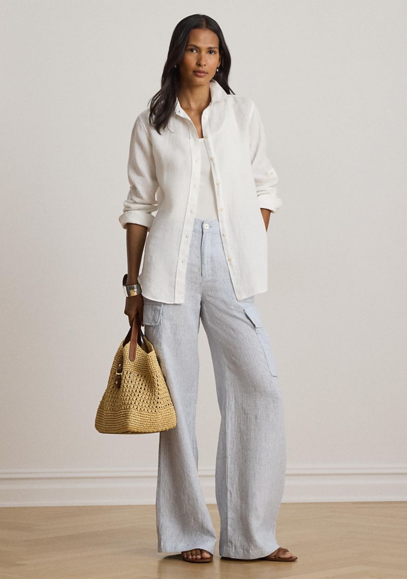 lauren ralph lauren linen dress pants Ralph Lauren Silk-Linen Pleated Men Trousers