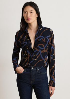 Lauren Ralph Lauren Men's Belting-Print Stretch Jersey Shirt