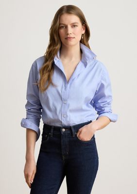 Lauren Ralph Lauren Women's Relaxed Fit End-on-End Cotton Shirt