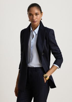 Lauren Ralph Lauren Women's Pinstripe Double-Breasted Twill Blazer, 6