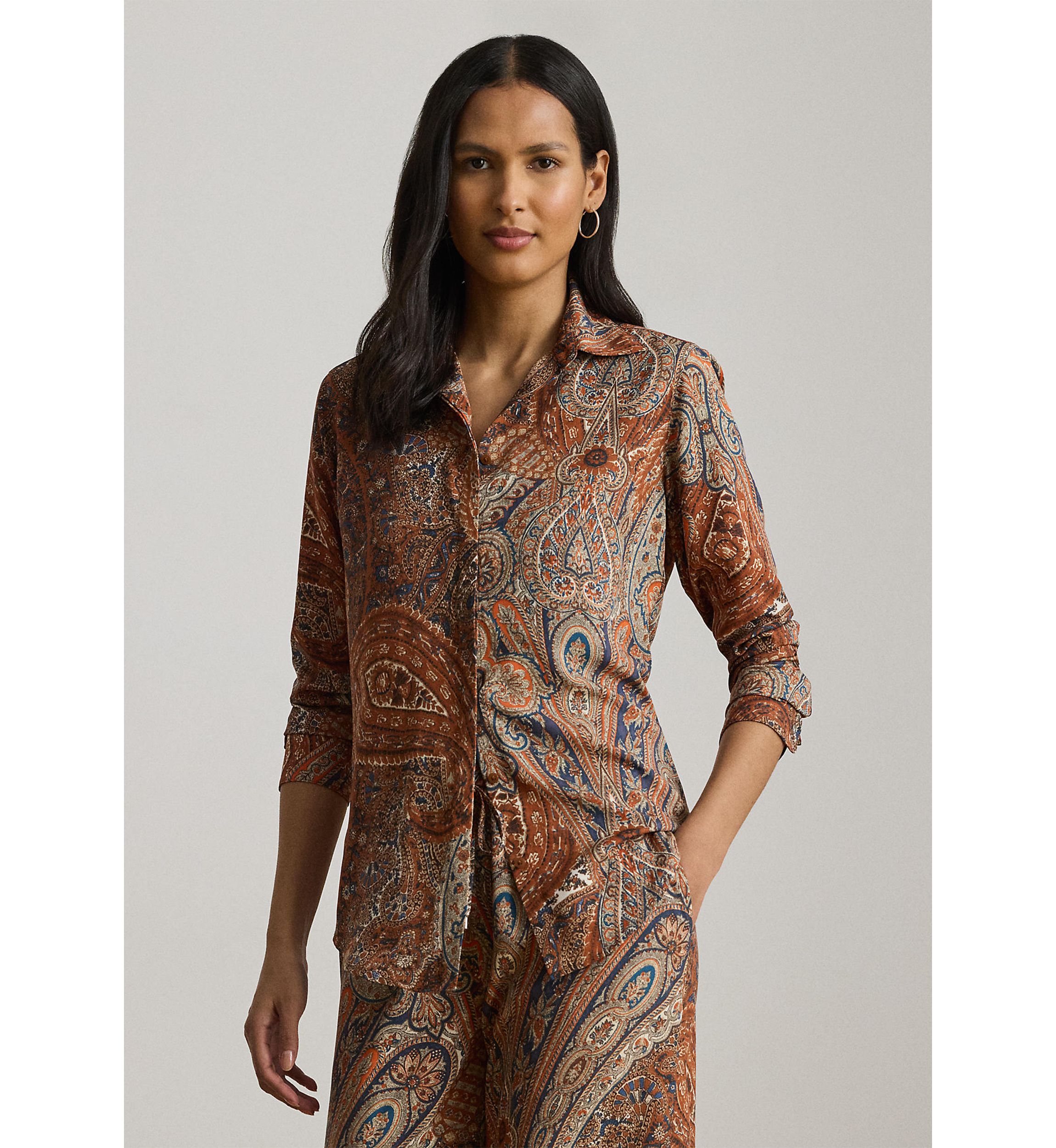  Classic Fit Paisley Crepe Shirt  Product Id	