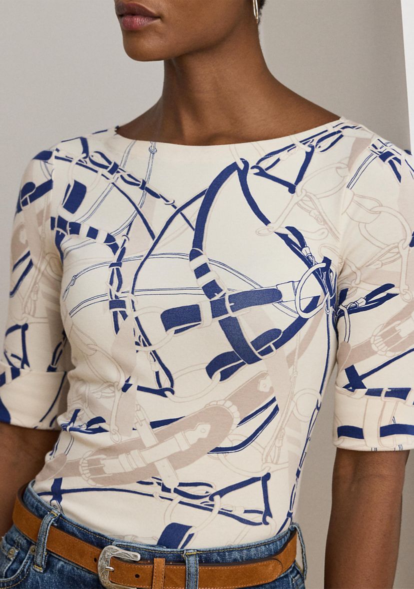 Womens Classic Fit Paisley Crepe Shirt