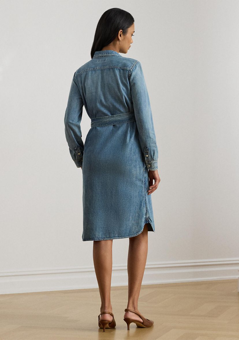 ralph lauren dress denim Shift Rugged denim and a classic fit Lauren Ralph Lauren Belted Denim