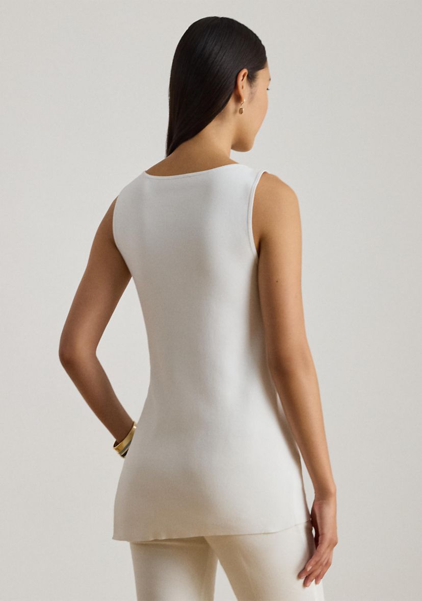 Womens Rib-Knit Sleeveless Sweater