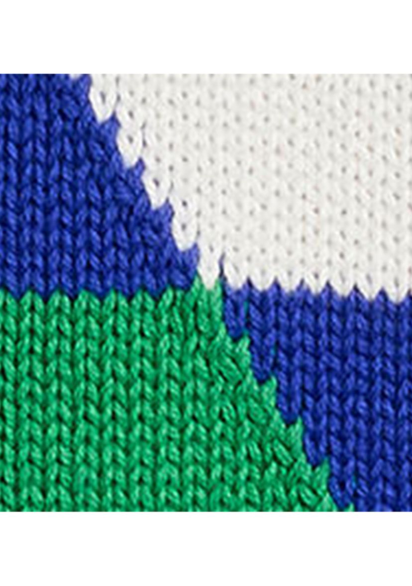 Color-Blocked Combed Cotton Sweater