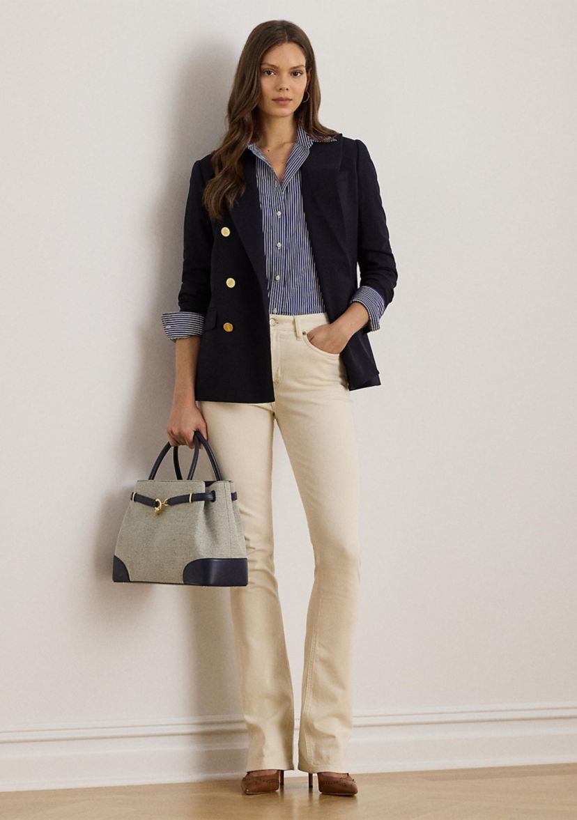 Womens Relaxed Fit Striped Broadcloth Shirt