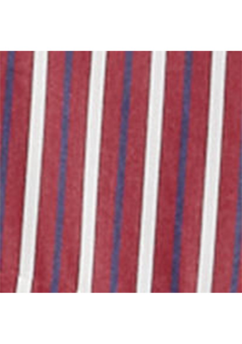 Womens Striped Belted Broadcloth Shirtdress