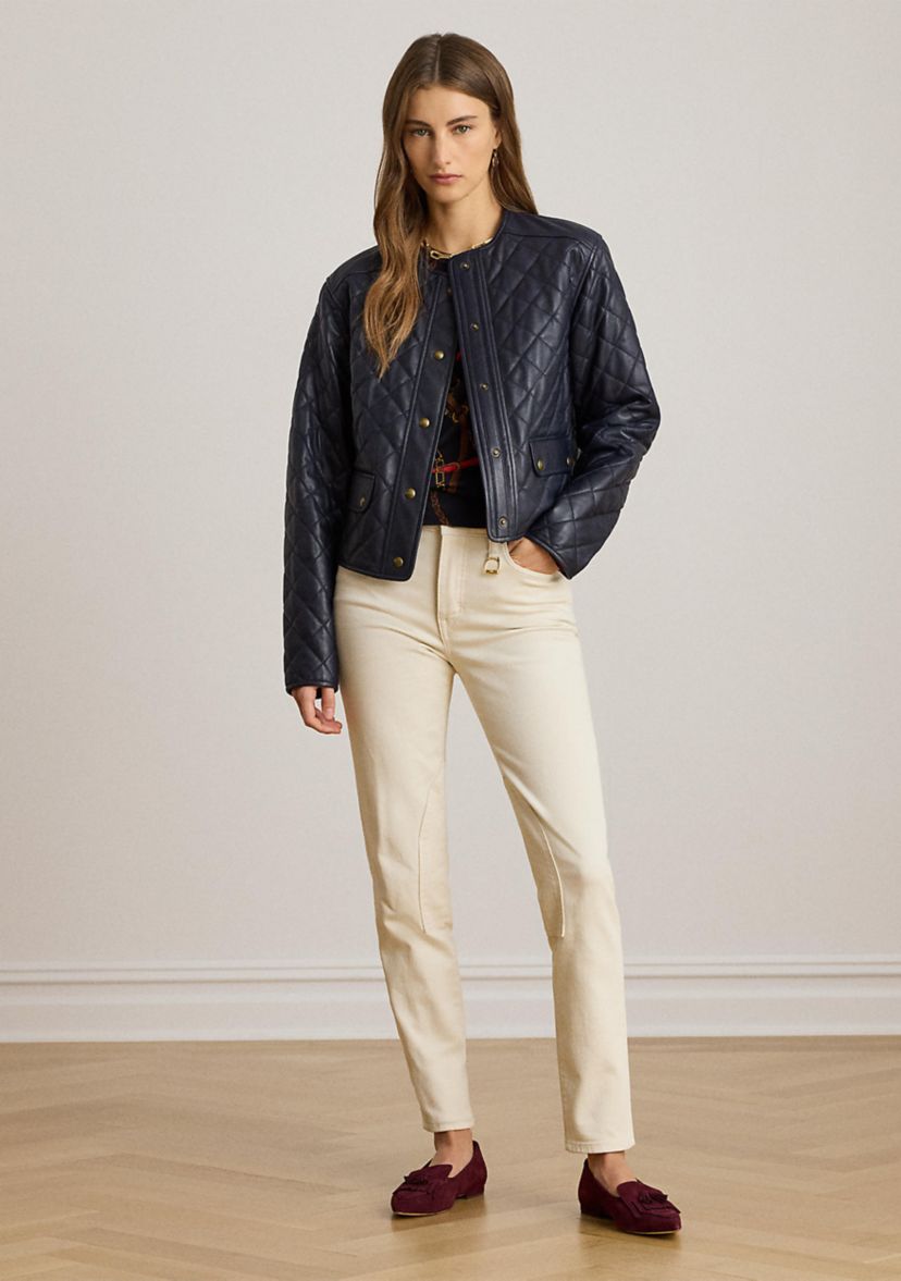 Womens High-Rise Skinny Ankle Jeans