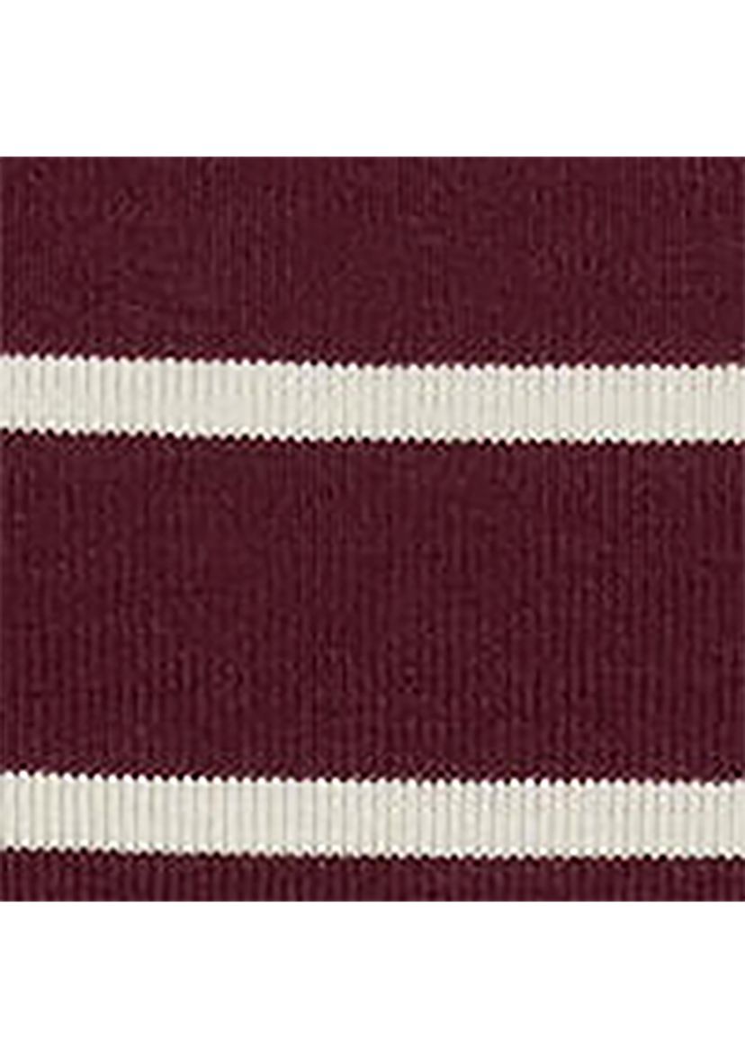 Womens Striped Stretch Cotton Boat Neck T-Shirt