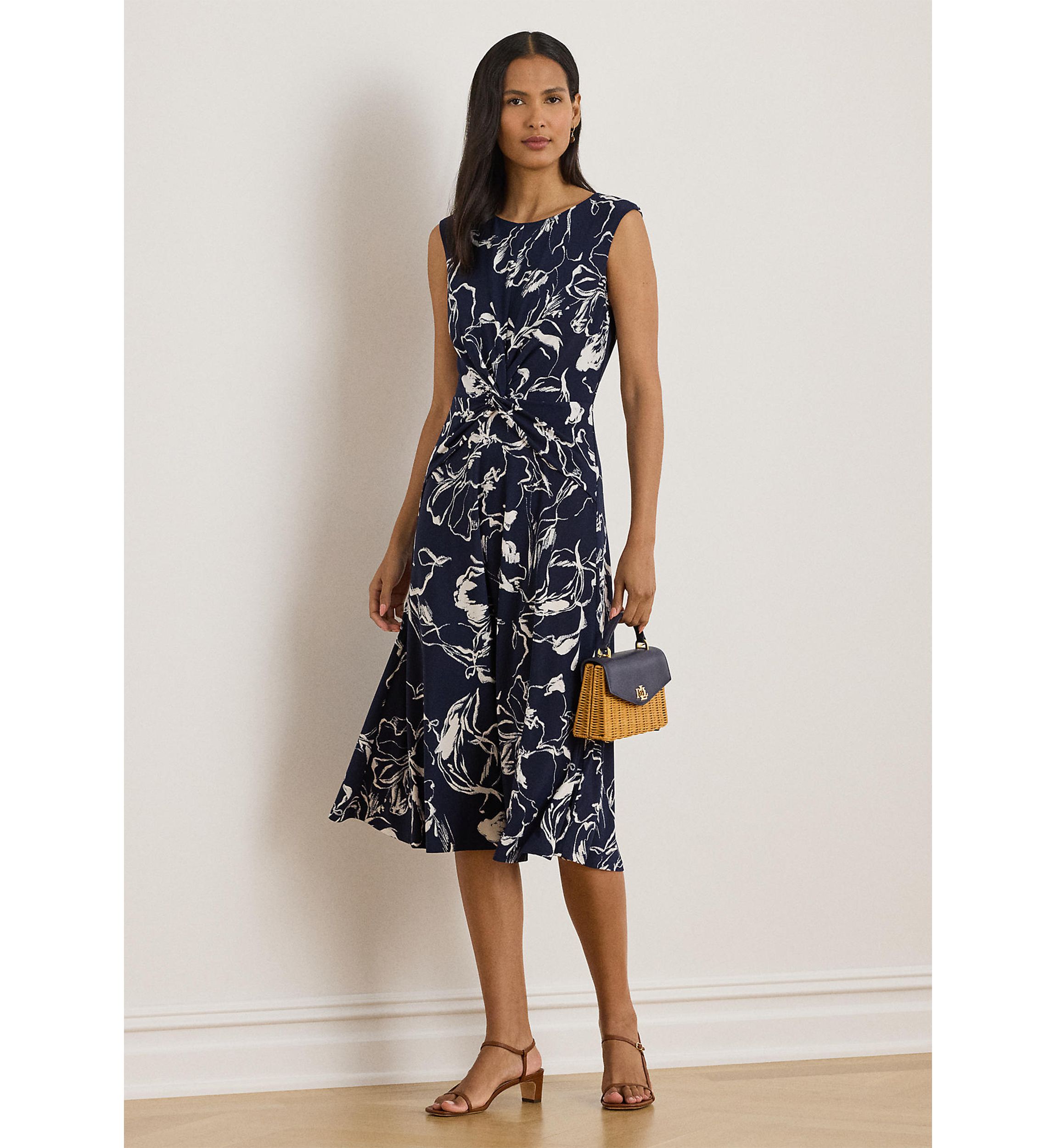 chinese dress ladies Ralph Lauren Womens Stripe Trim Lace Mini Dress, Blue, 8 at Amazon Women's  Clothing store main image 0