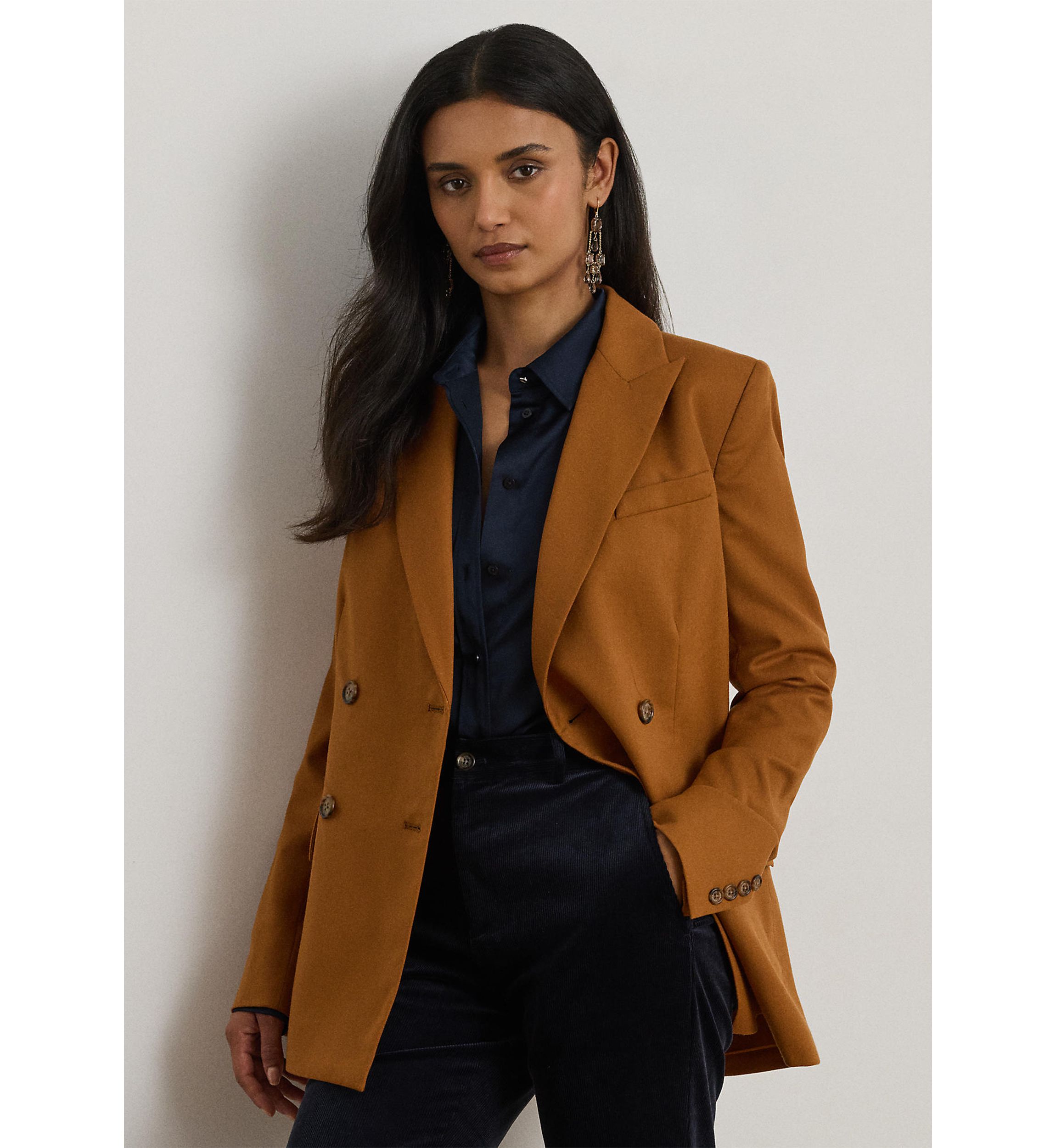 Double-Breasted Wool Twill Blazer