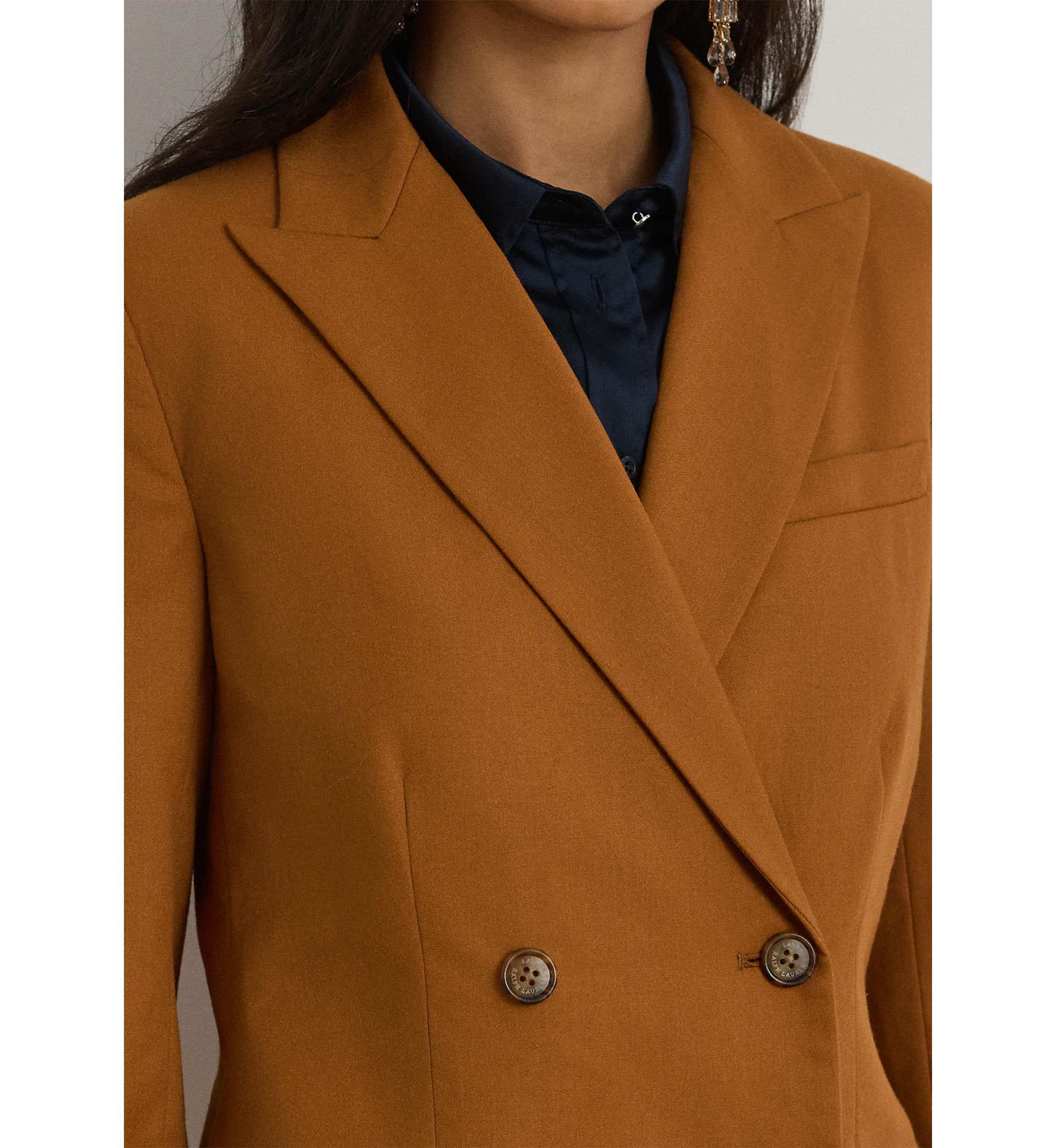 Double-Breasted Wool Twill Blazer