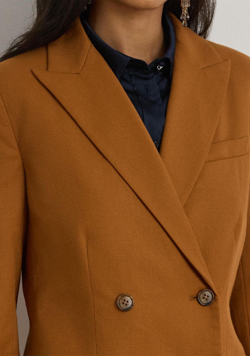 Double-Breasted Wool Twill Blazer