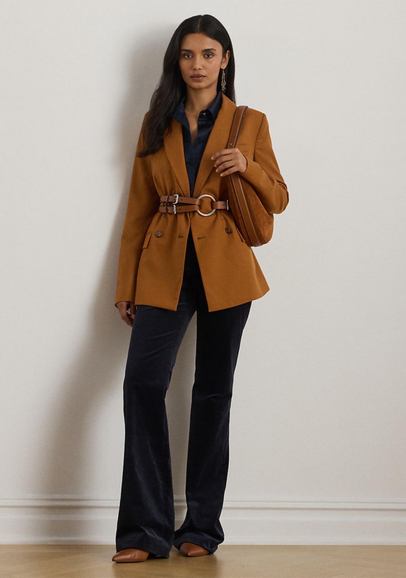 Double-Breasted Wool Twill Blazer