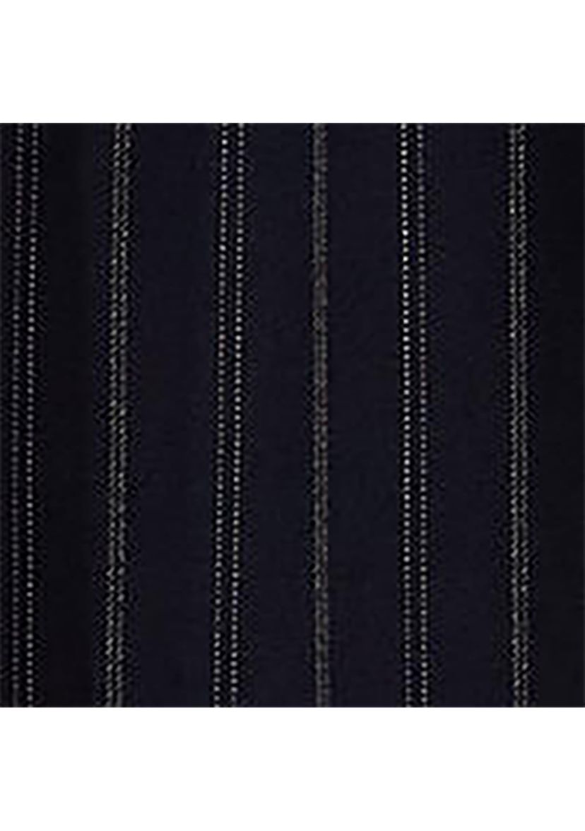 Womens Striped Pleated Wool-Blend Twill Pants