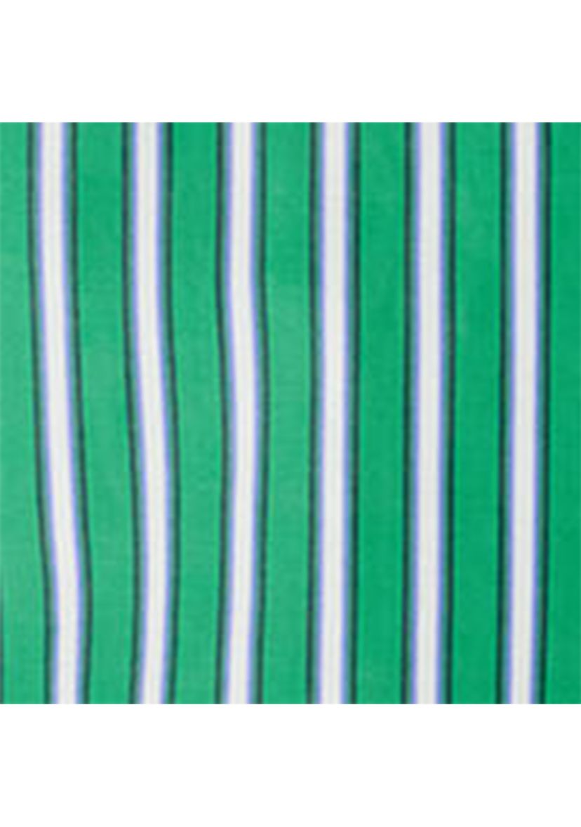 Striped Cotton Broadcloth Cropped Shirt