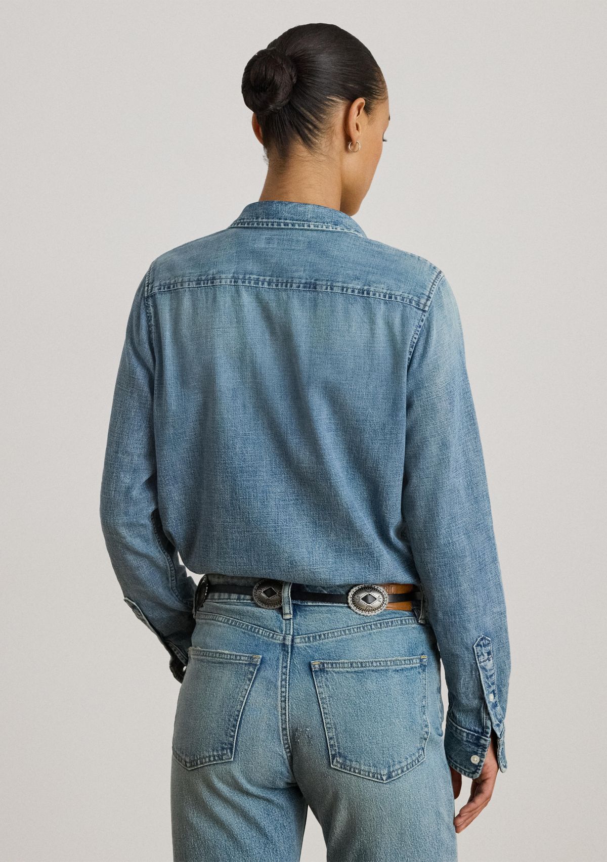 Womens Classic Fit Denim Shirt