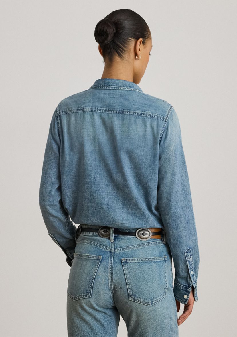 Womens Classic Fit Denim Shirt