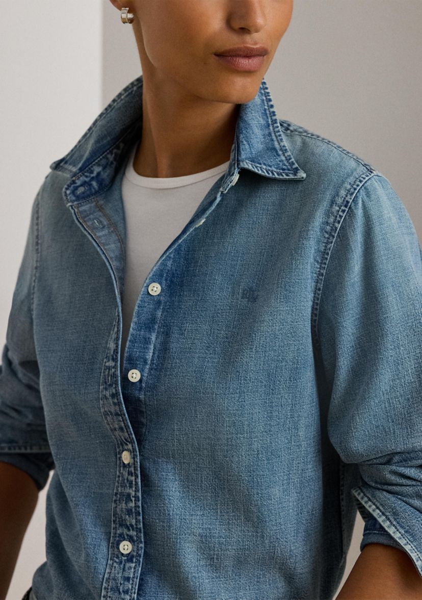 Womens Classic Fit Denim Shirt