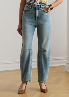 Lauren Ralph Lauren Men's High-Rise Barrel Jean, Blue, 8