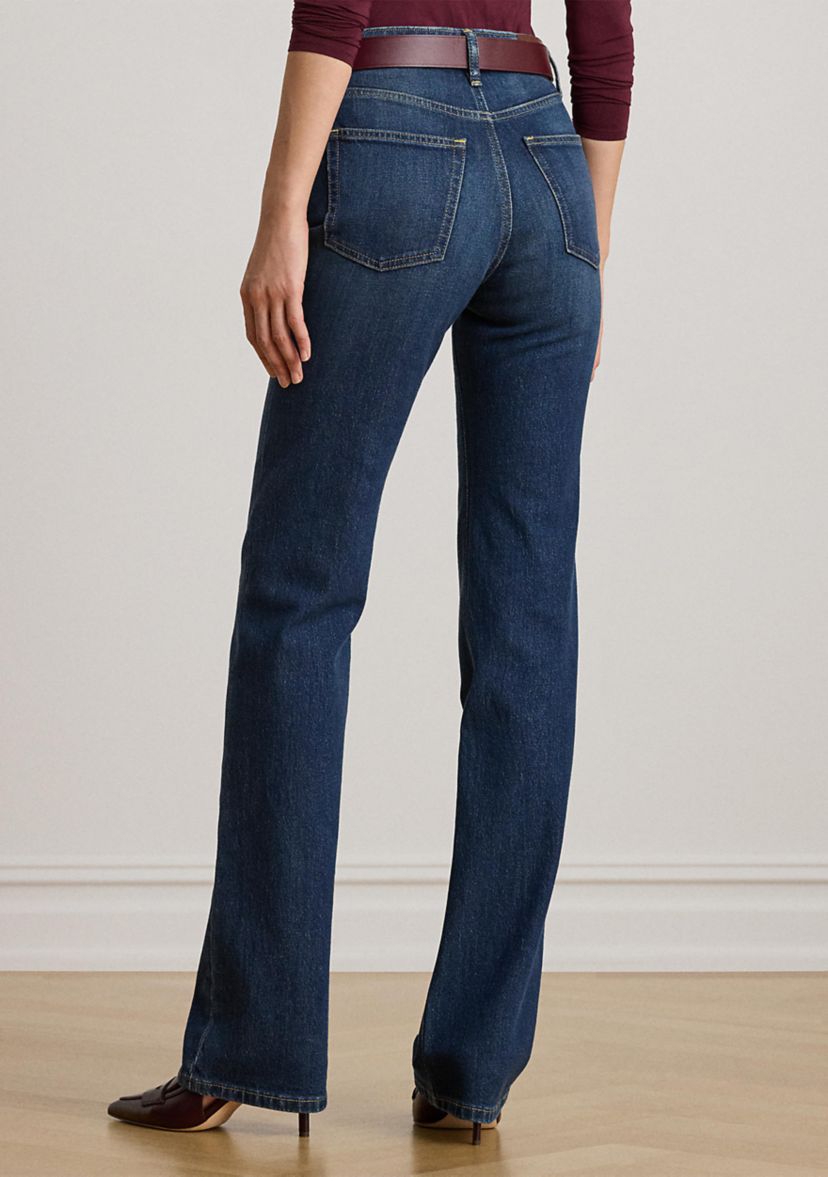 Womens High-Rise Straight Jeans