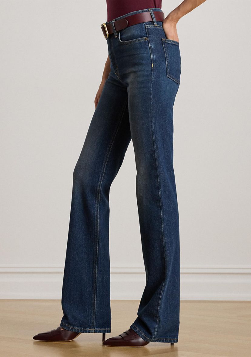 Womens High-Rise Straight Jeans