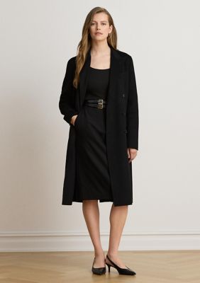 Lauren Ralph Lauren Double-Breasted Wool-Blend Coat, Black, 6