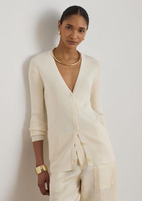 Lauren Ralph Lauren Women's Rib-Knit V-Neck Cardigan
