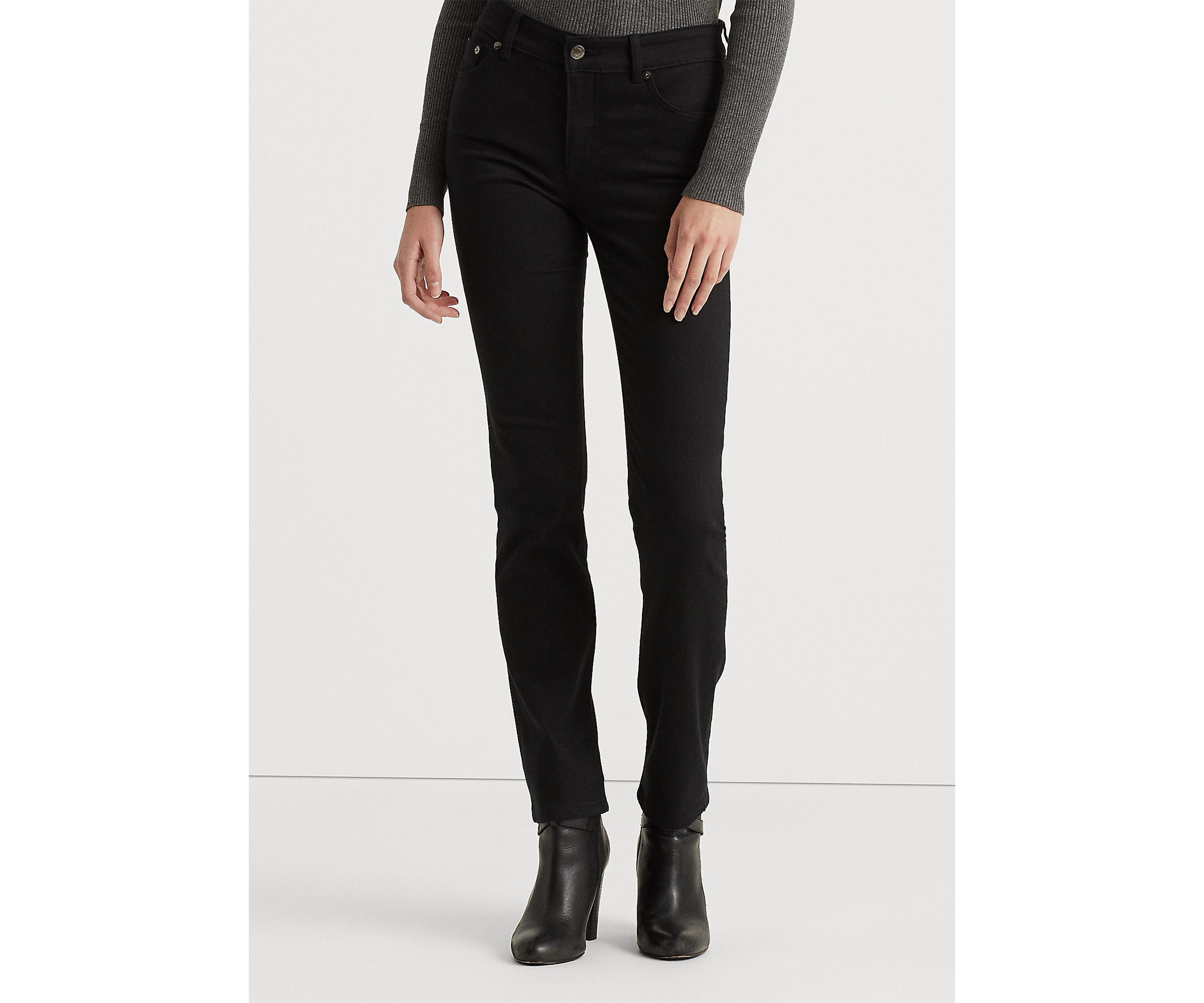 Petite Mid Rise Straight Jeans