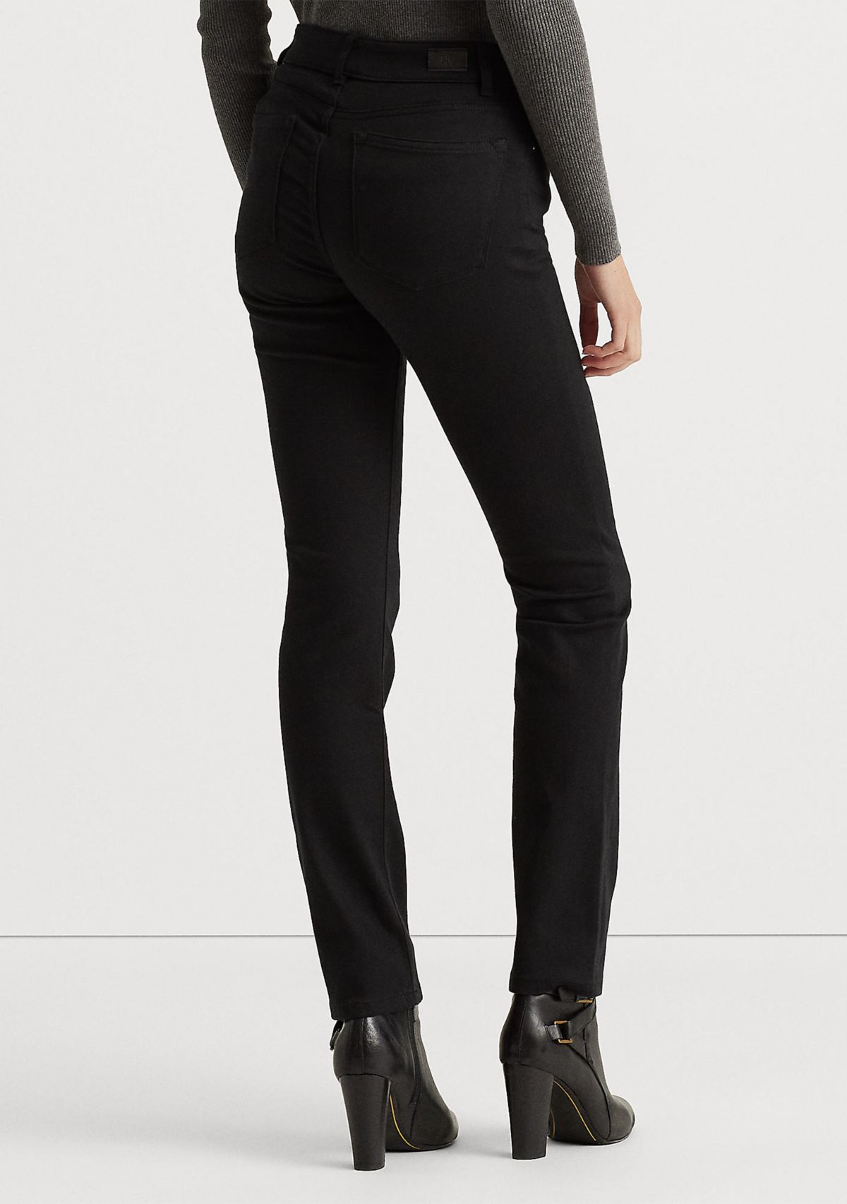 Petite Mid Rise Straight Jeans