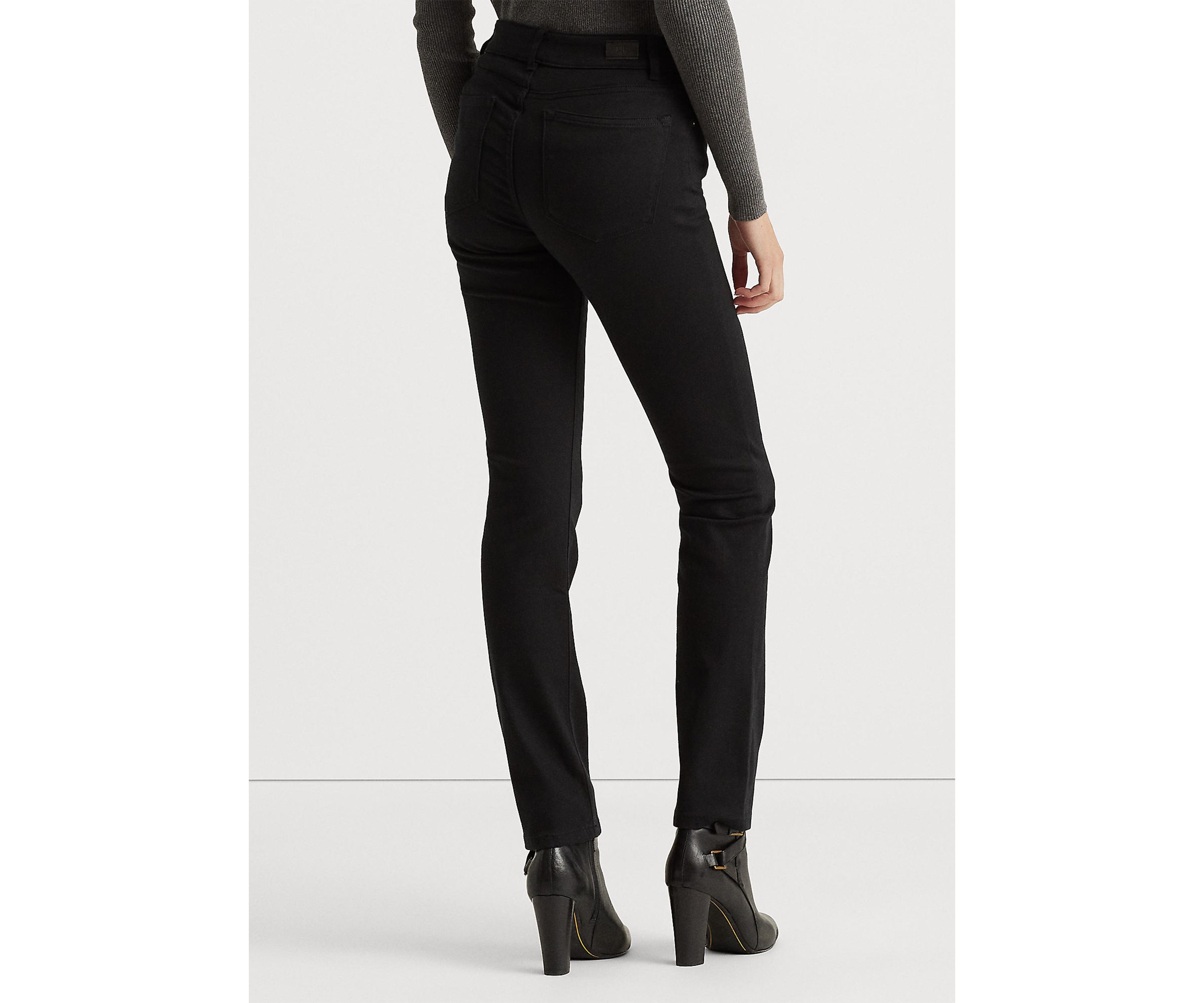 Petite Mid Rise Straight Jeans