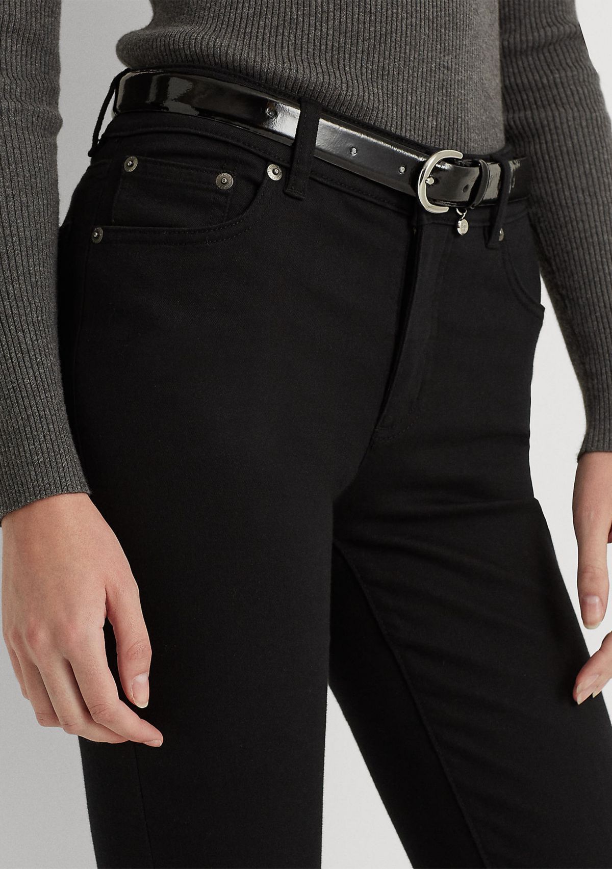 Petite Mid Rise Straight Jeans