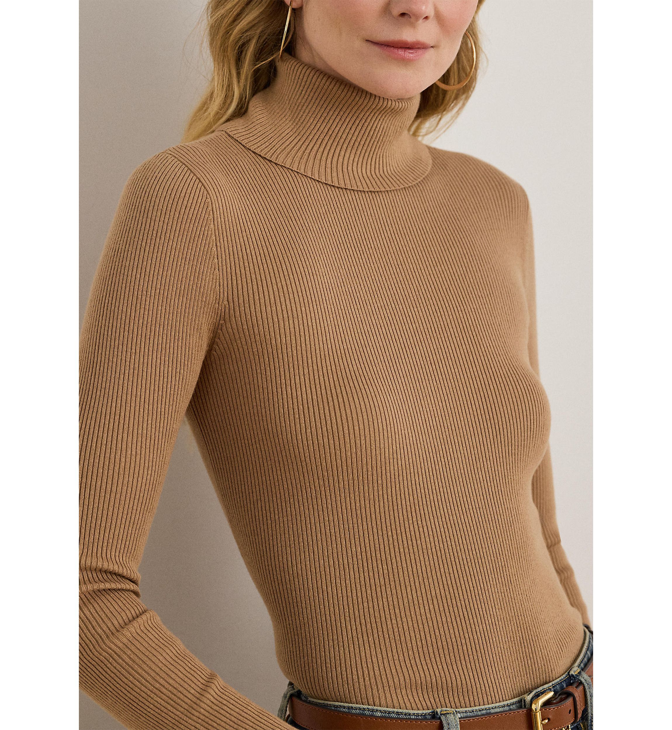 Petite Ribbed Turtleneck Sweater
