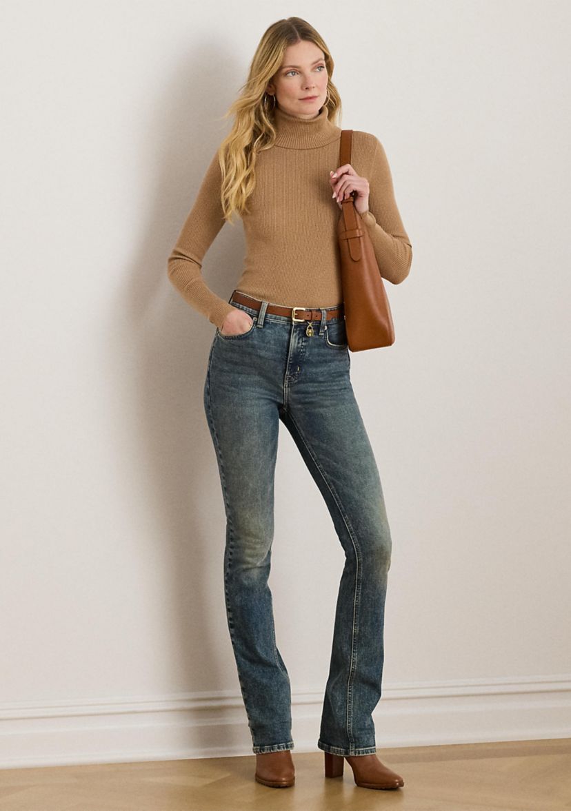 Petite Ribbed Turtleneck Sweater