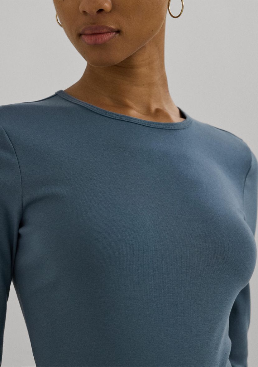 Petite Cotton Long-Sleeve Shirt