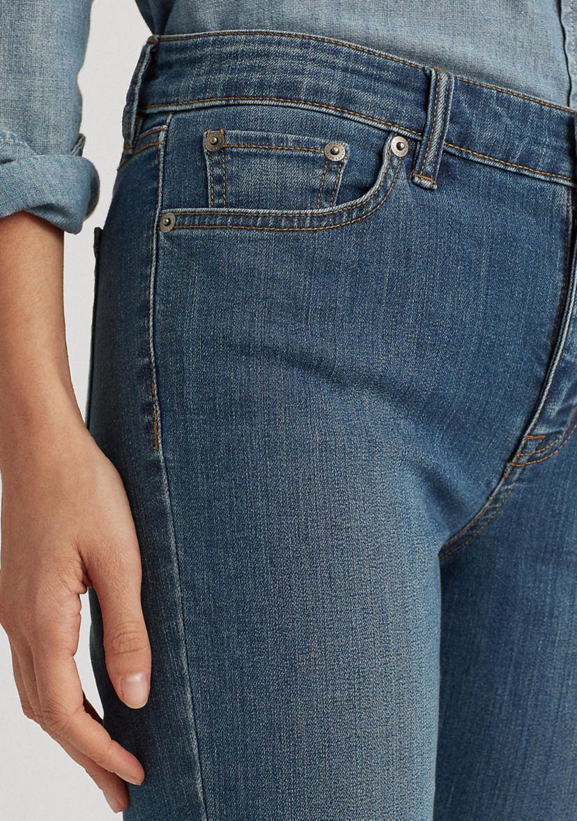 Petite Mid Rise Straight Jeans