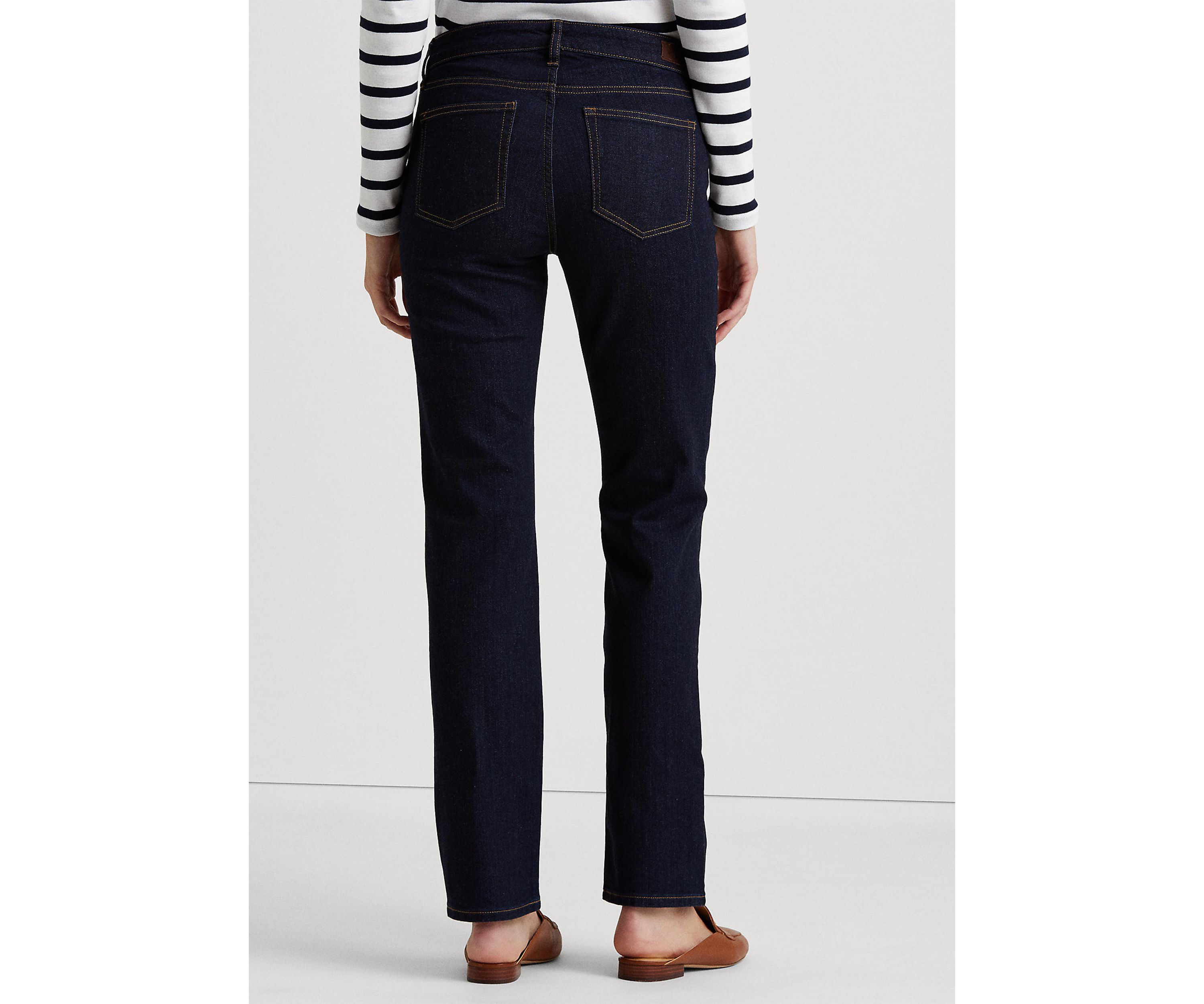 Petite Mid Rise Straight Jeans