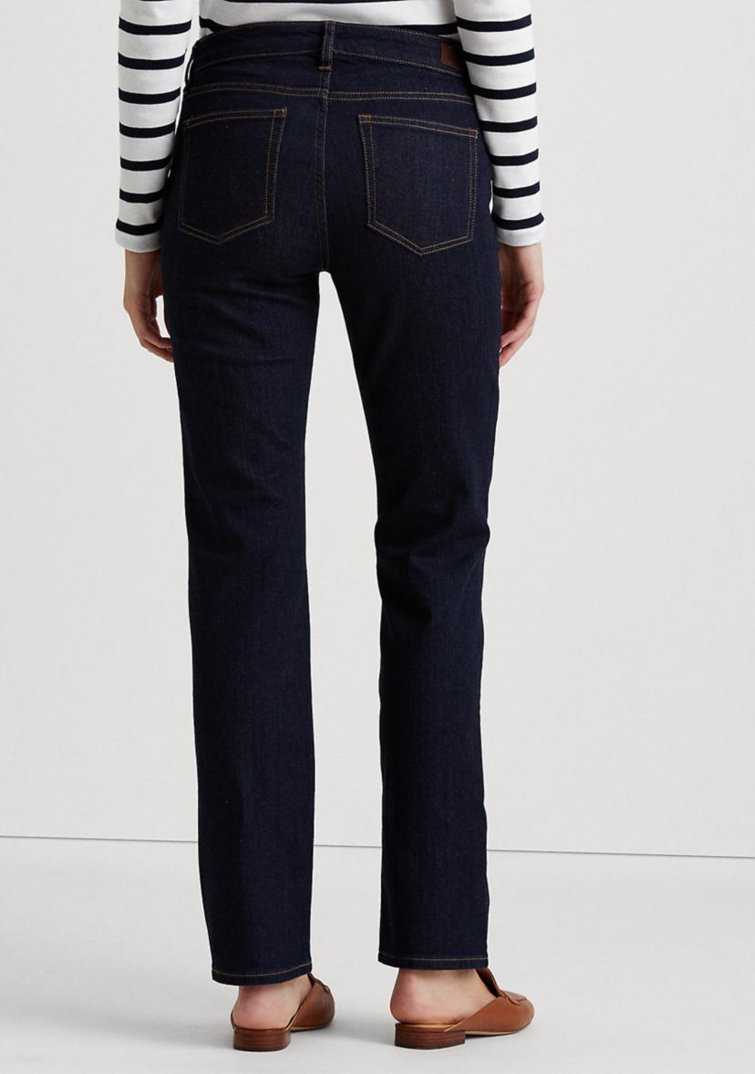 Petite Mid Rise Straight Jeans