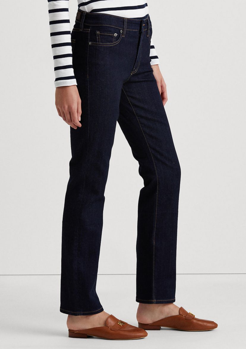 Petite Mid Rise Straight Jeans
