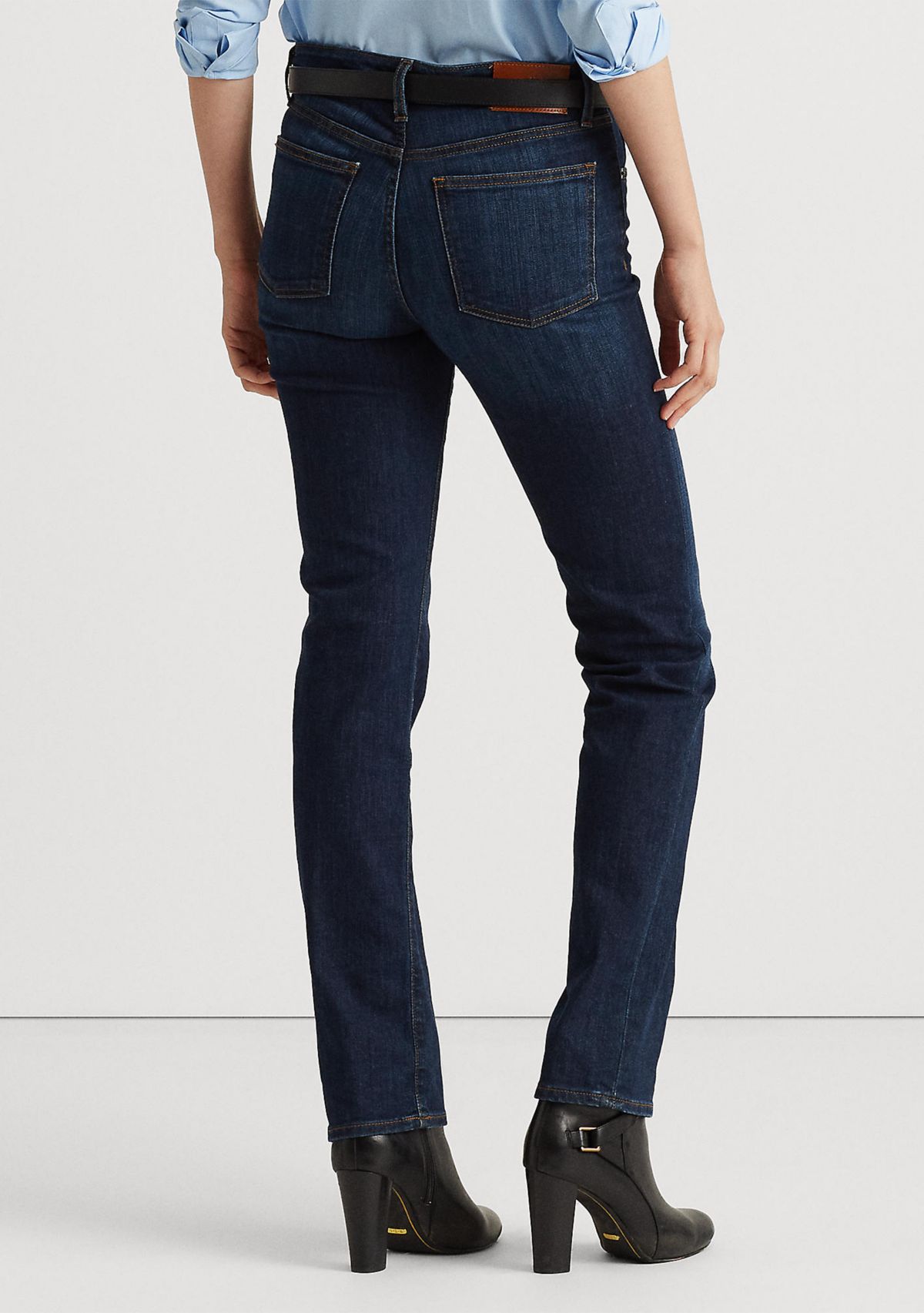 Petite Mid-Rise Straight Jeans