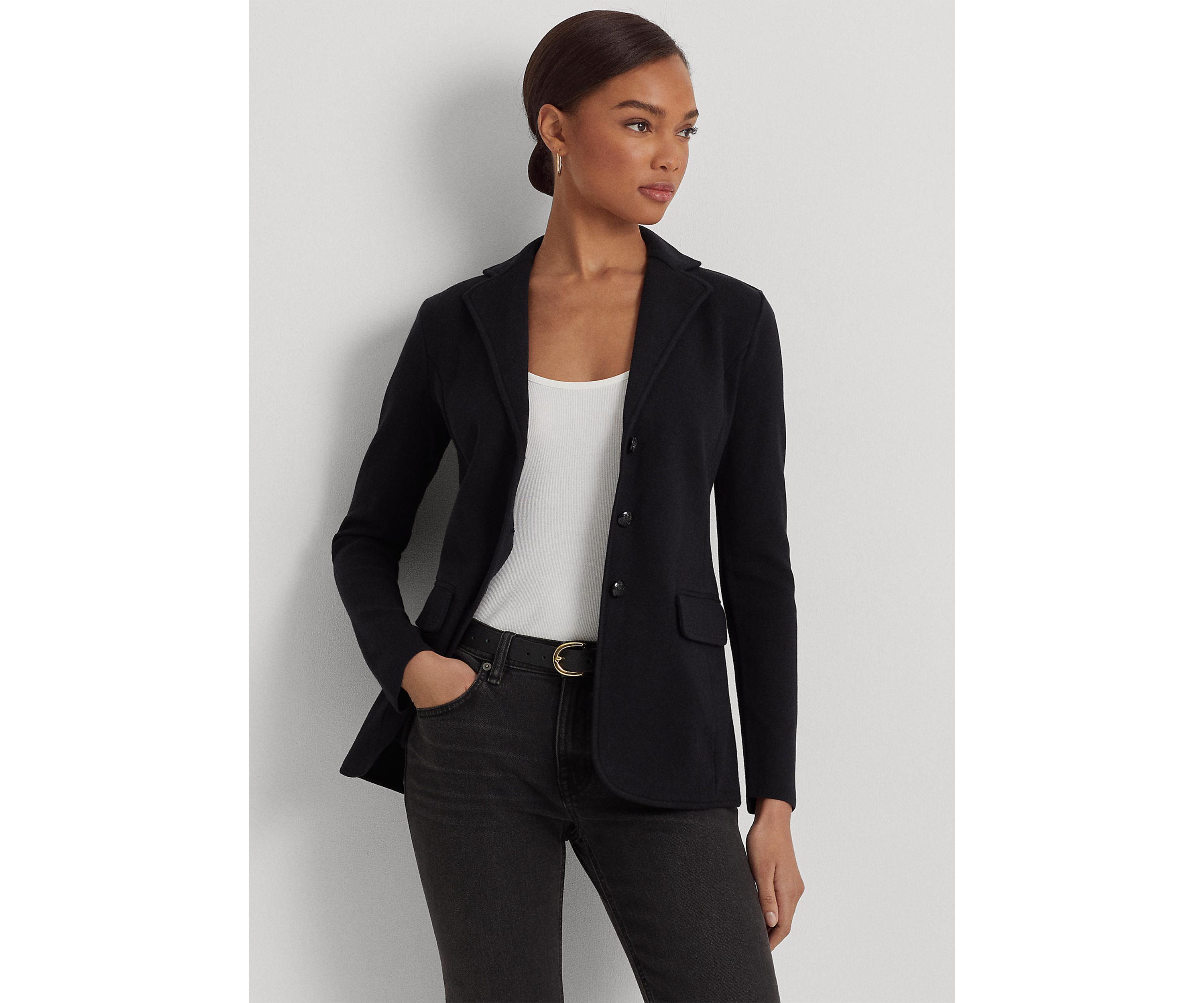 Petite Combed Cotton Blazer