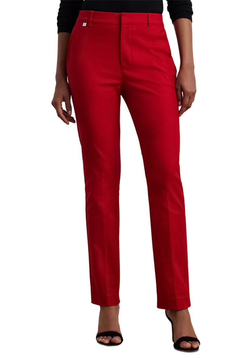 Petite Size Double-Faced Stretch Cotton Pants