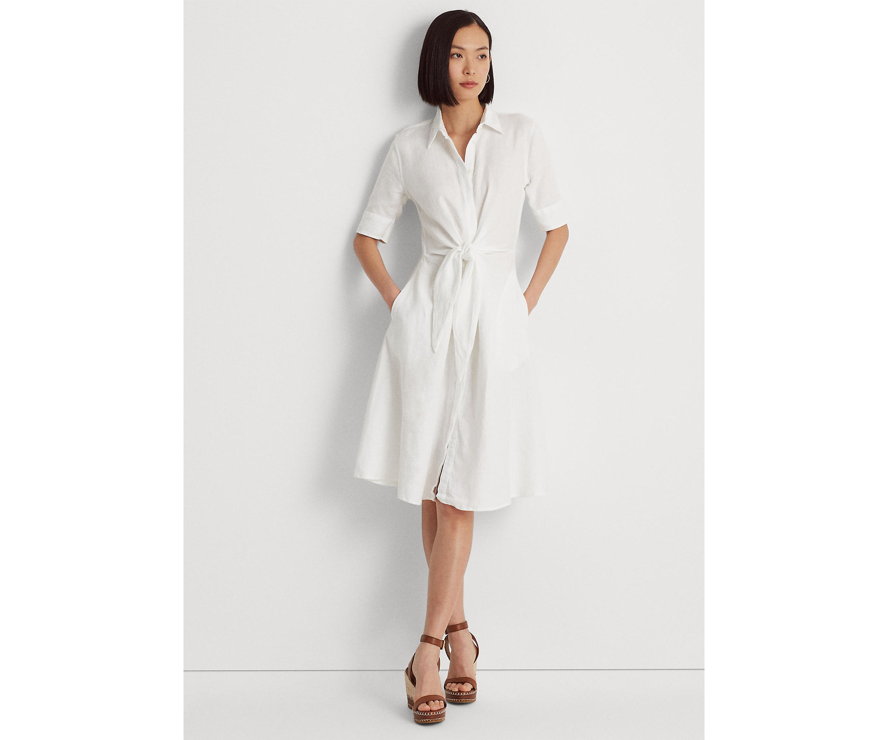 Petite Linen Shirtdress