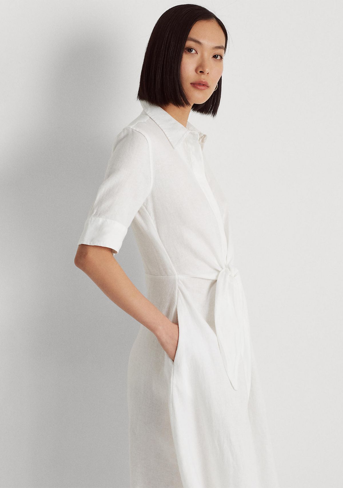 Petite Linen Shirtdress