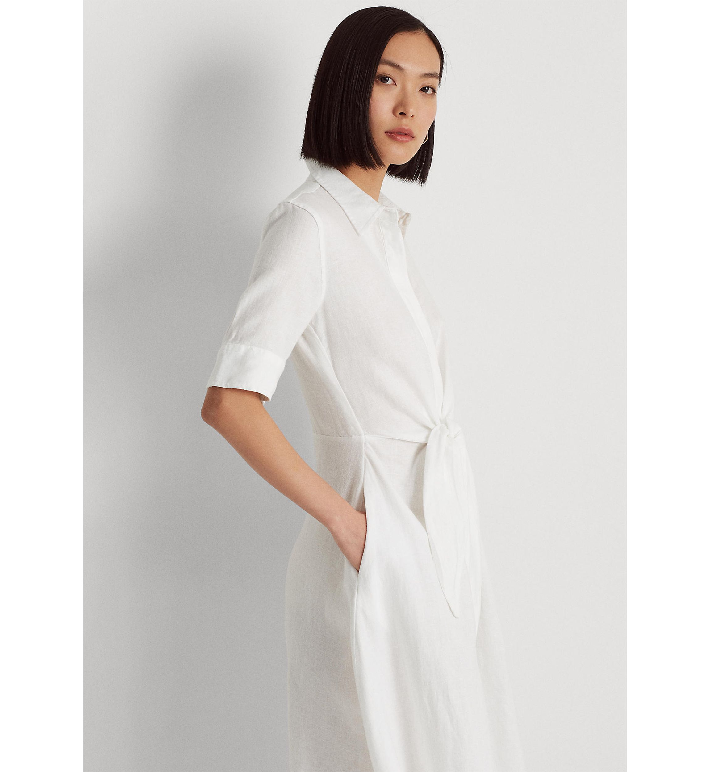 Petite Linen Shirtdress