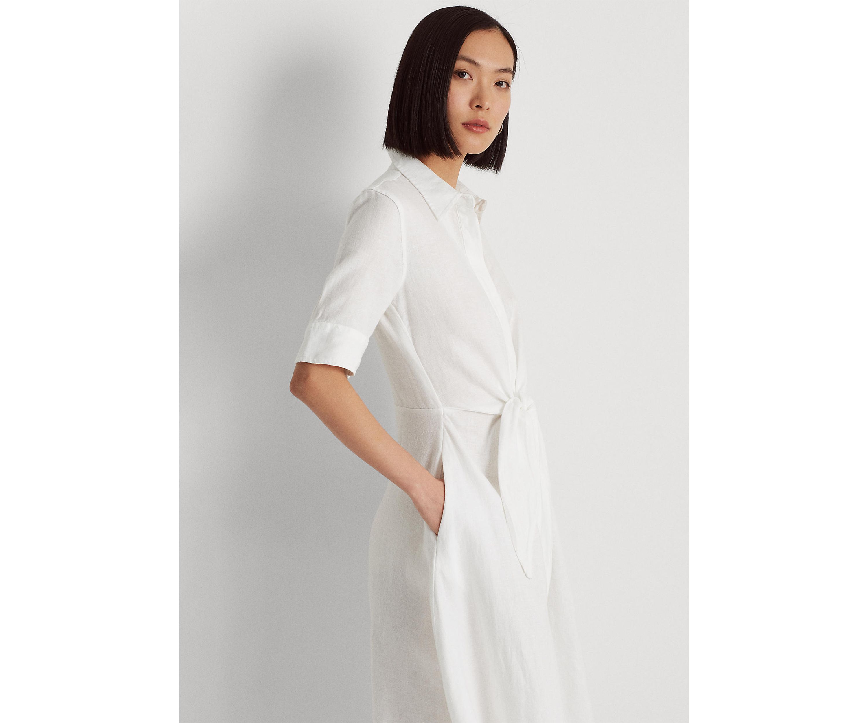 Petite Linen Shirtdress